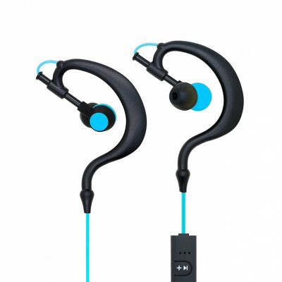 SÅ‚uchawki Bluetooth stereo z mikrofonem AAP-B23-C SPORT czarno-niebieskie