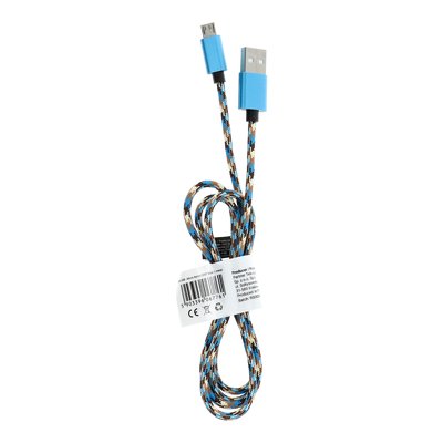Cavo USB - Micro Nylon C257 1 metro, azzurro