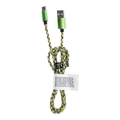 Cavo USB - Tipo C 2.0 Nylon C248 1 metro, verde