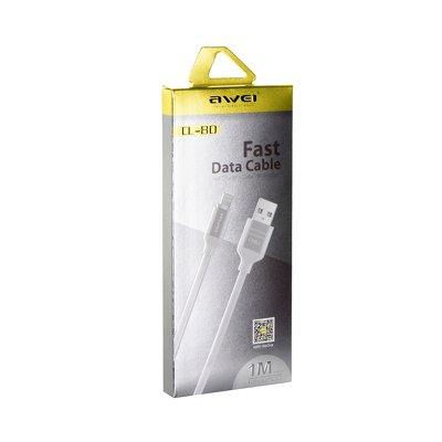 Cavo AWEI CL80 Lightning Fast Charge bianco