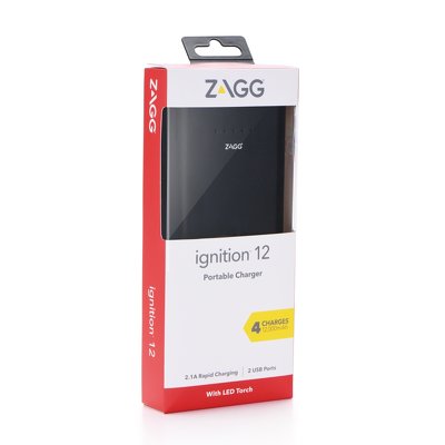 Power Bank ZAGG IFIG-BK0 Dual USB 12000  mAh nero