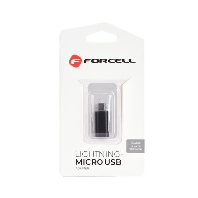 Forcell adattatore Lightning Iphone-Micro USB nero