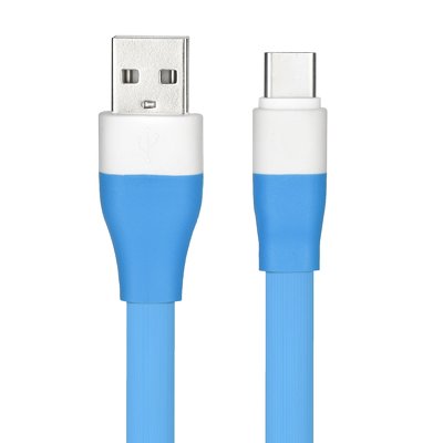 Cavo USB piatto - tipo C 2.0 azzurro