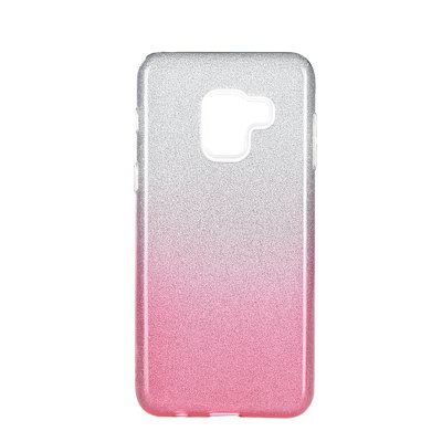 Forcell SHINING Case SAM Galaxy A8 2018 trasparente-rosa