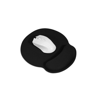 Tappetino mouse ergonomico poggia polso 250x230x25mm nero
