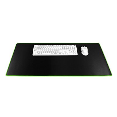 Tappetino tastiera e mouse per giocatori 900x400x3mm / nero / finitura verde