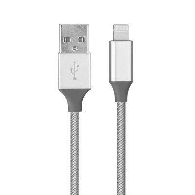 Cavo USB metallo NEW - Apple Iphone, Ipad - Lightning argento