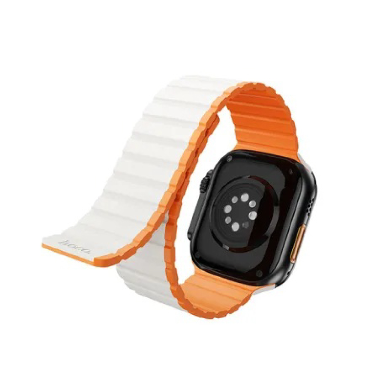 Cinturino-HOCO-per-Apple-Watch-42---44---45---49-mm-AS102-stellare-con-arancione-