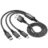 HOCO Cavo 3 in 1 da USB A a Lightning / Micro USB / Tipo C 2A X76 1m nero